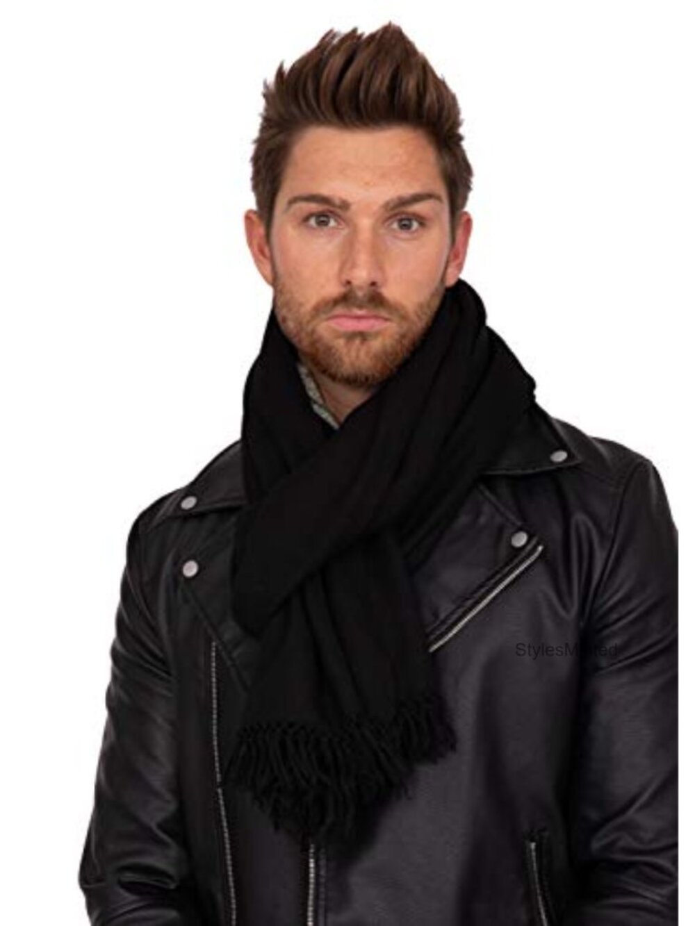 Merino Wool Blanket Scarf Large Winter Travel Wrap Shawl Handwoven